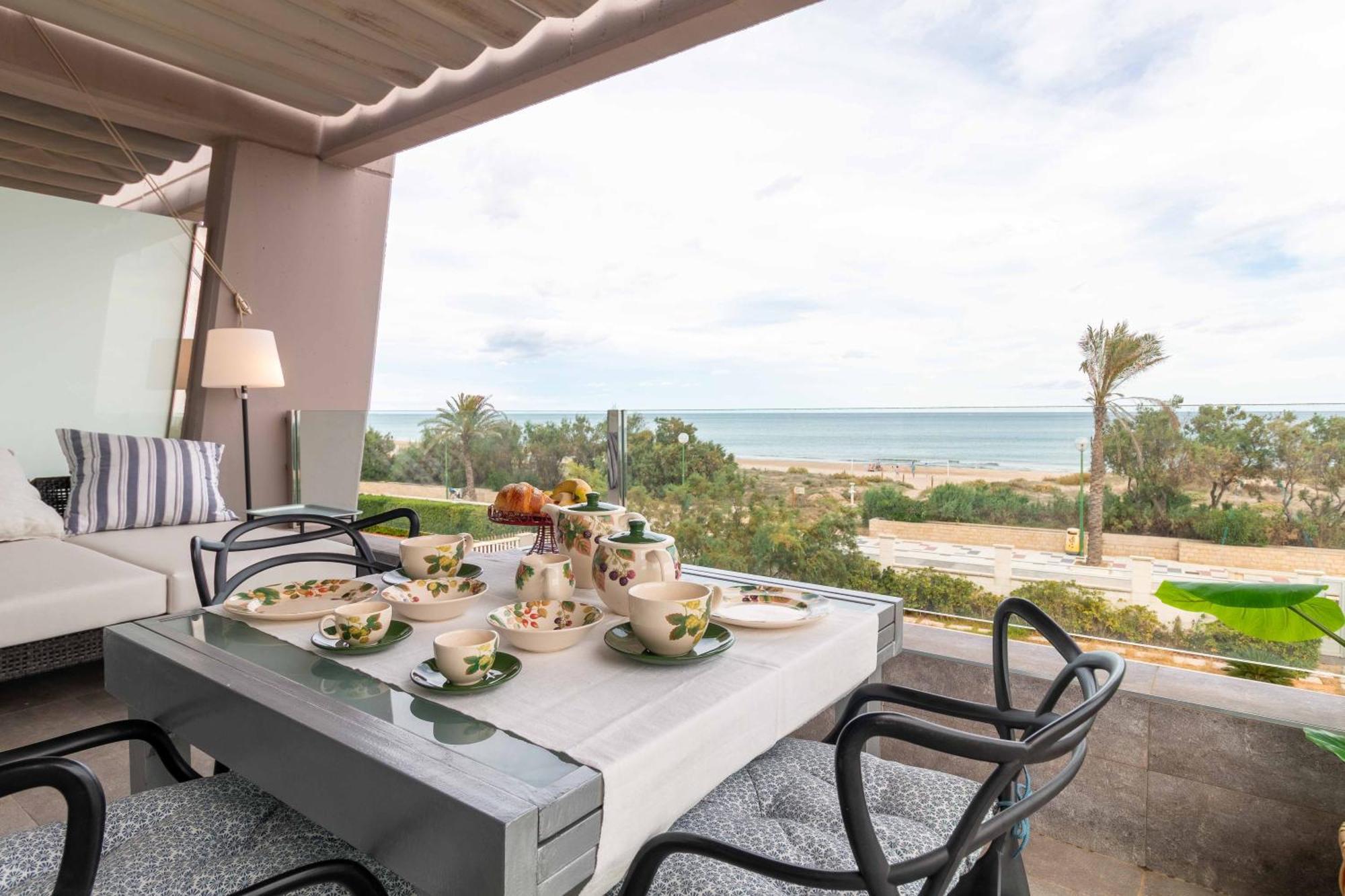 Relax Total Junto Al Mar Apartment Oliva Bagian luar foto